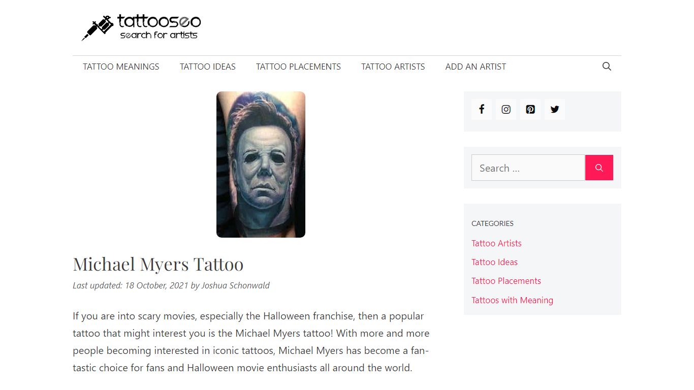 What Does Michael Myers Tattoo Mean? | Represent Symbolism